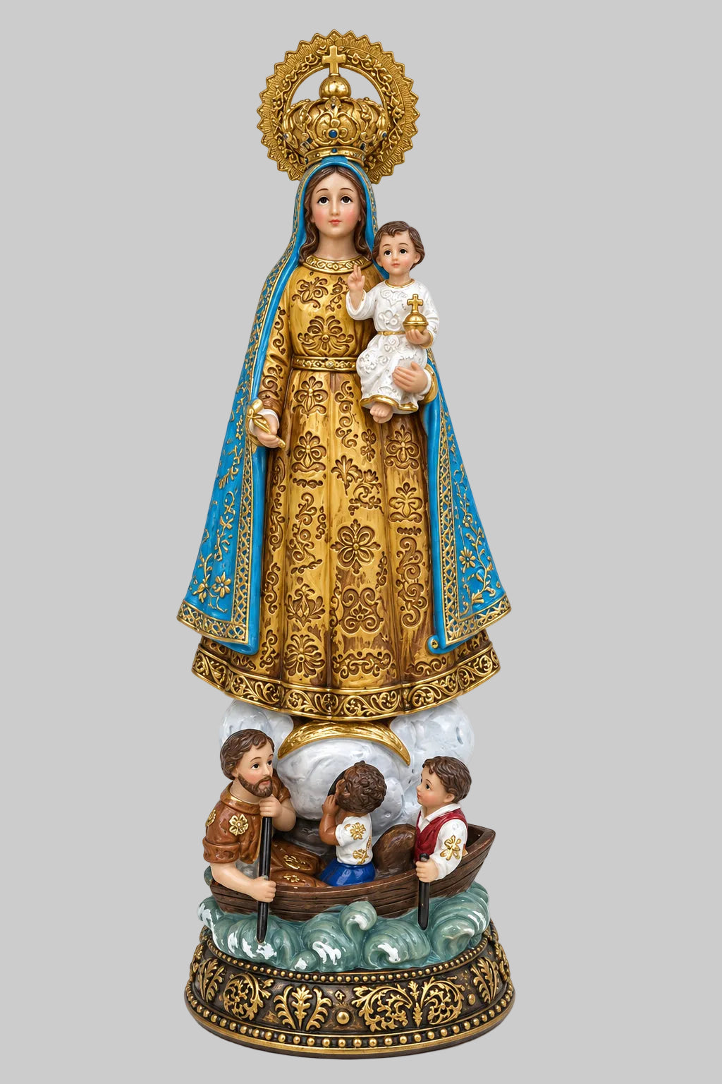 ESTATUILLA DE LA CARIDAD DEL COBRE DE 8"