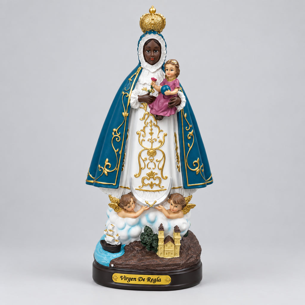ESTATUILLA DE LA VIRGEN DE REGLA 12”
