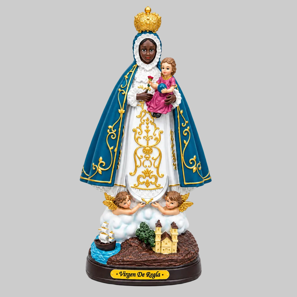 ESTATUILLA DE LA VIRGEN DE REGLA DE 7"