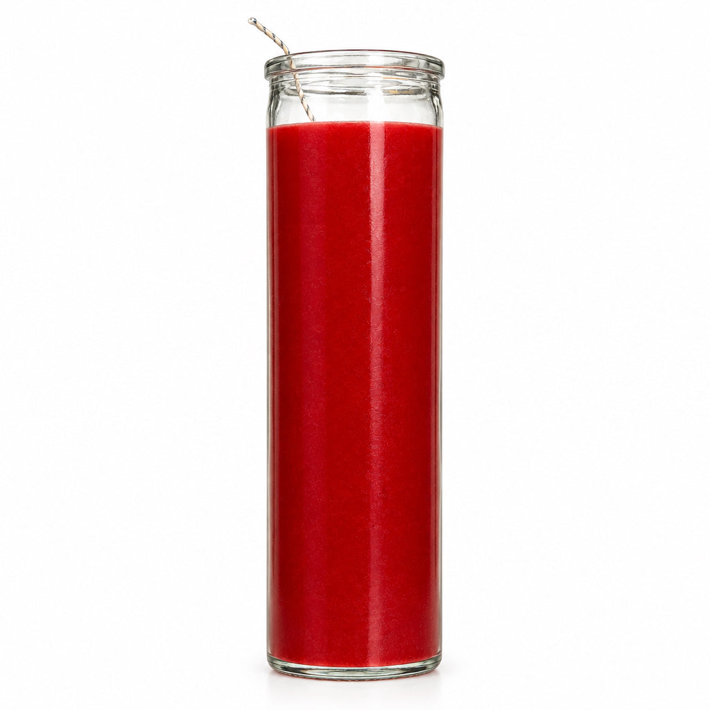 VELAS DE CRISTAL ROJA