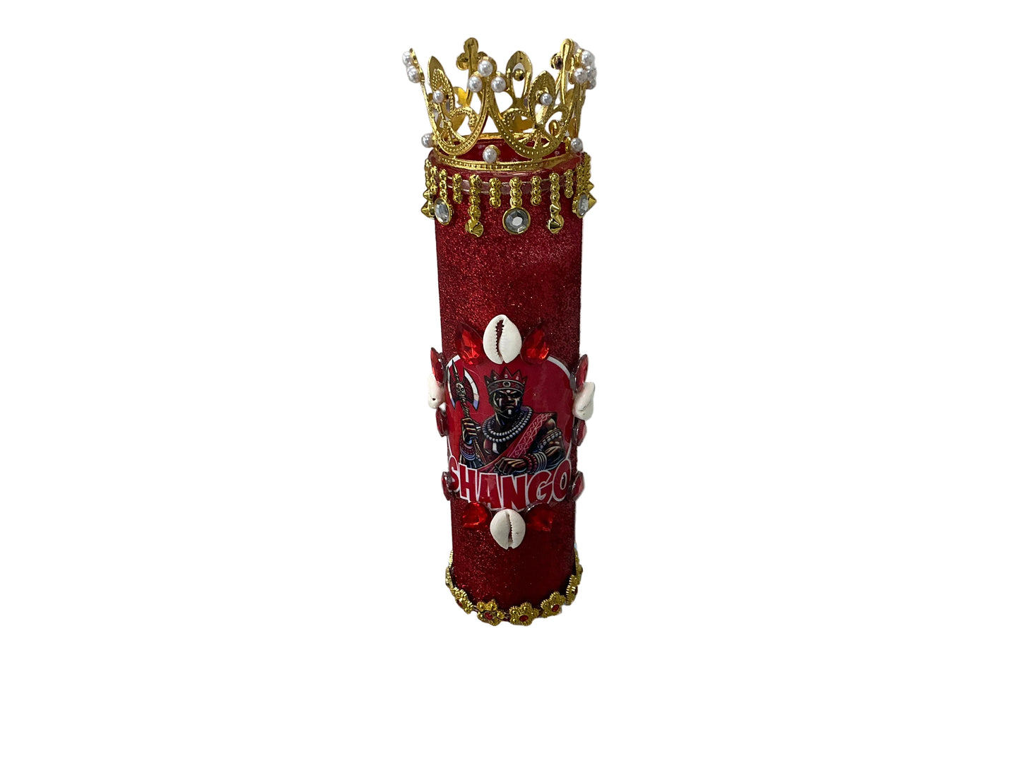 Vela de shango decorada