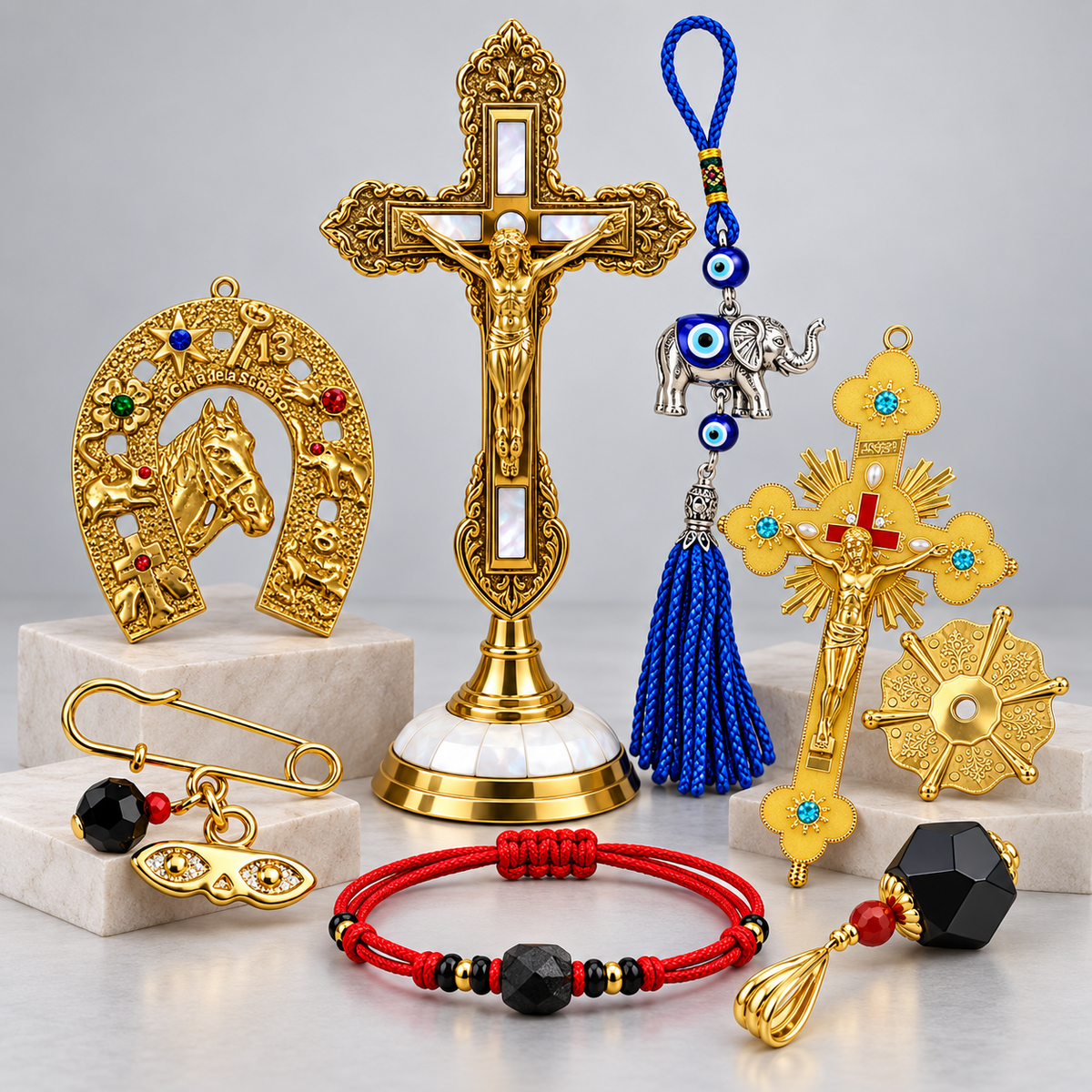 CRUCIFIJOS Y AMULETOS