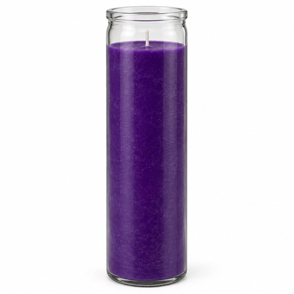 VELAS DE CRISTAL MORADA