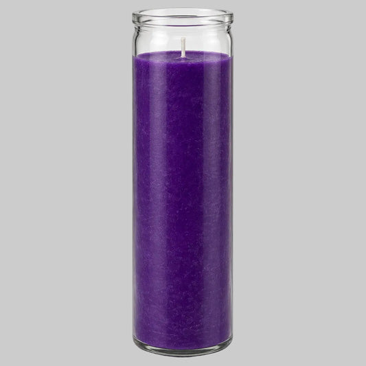 VELAS DE CRISTAL MORADA