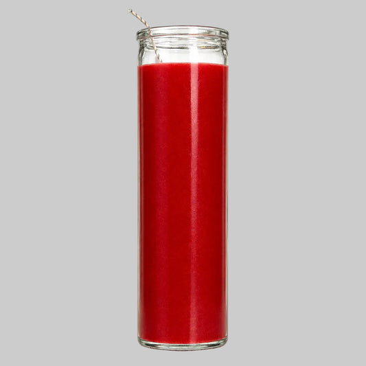 VELAS DE CRISTAL ROJA