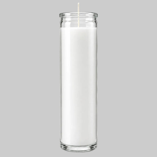 VELAS DE CRISTAL BLANCA